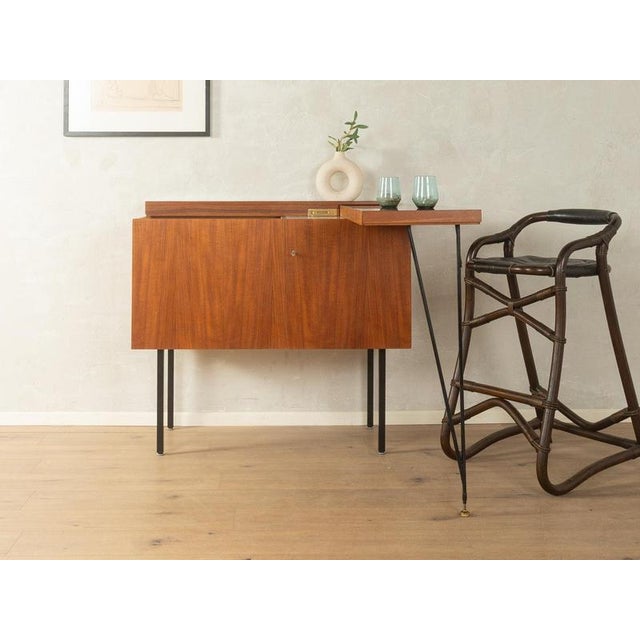 Vintage Walnut Home Bar, Germany For Sale - Image 3 of 17