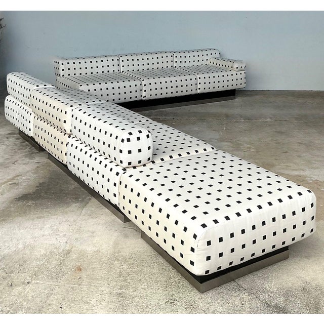 Vintage Custom Geometric Sectional Sofa For Sale - Image 4 of 18