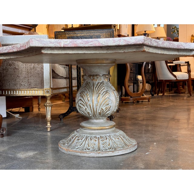 Early 20th Century Octagon Low Table With Marble Top For Sale - Image 9 of 9