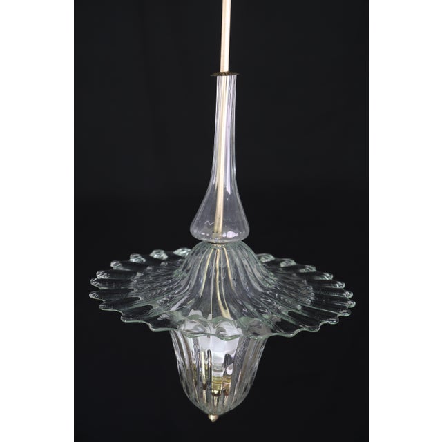 Elegant Art Decò Murano Glass Lantern by Barovier E Toso Pendant Light, 1950 For Sale - Image 13 of 17
