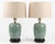 Vintage Chinoiserie Celadon Crackle-Glaze Ginger Jar Table Lamps With Wooden Bases For Sale - Image 11 of 11