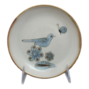 Ken Edwards El Palomar Blue Bird Tonala Mexico Stoneware Pottery Dessert Plate