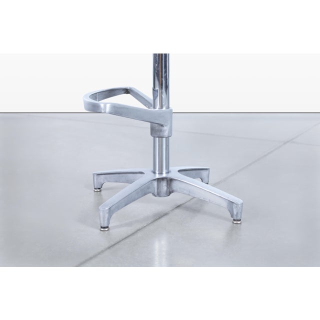 Vintage Walnut and Aluminum Bar Stools For Sale In Los Angeles - Image 6 of 12