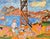 1950s Bruno Krauskopf, Nude Beach, New Jersey, Oil Painting, Expressive Realism For Sale - Image 5 of 10