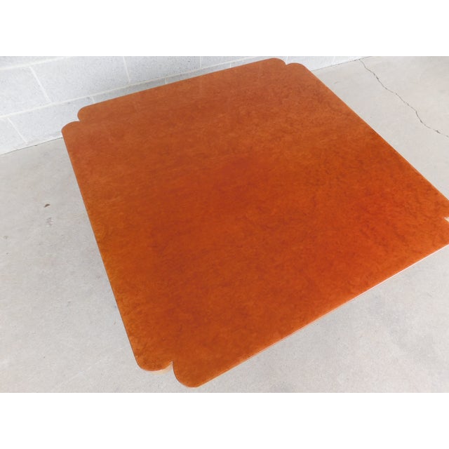 Custom Italian Burl Wood Art Deco Influence 2 Pc Cocktail Table 42" X 42" For Sale - Image 13 of 18
