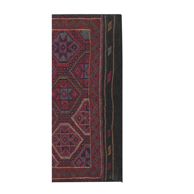 Mid-Century Modern Vintage Turkish Jajim Kilim Rug 5'9'' X 8'3'' For Sale - Image 3 of 13