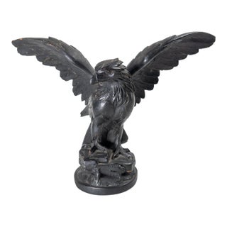 19th Century German or Swiss Black Forest Carved Eagle Bird of Prey For Sale