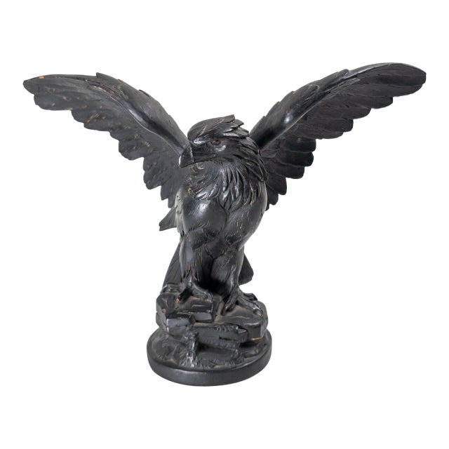 19th Century German or Swiss Black Forest Carved Eagle Bird of Prey For Sale