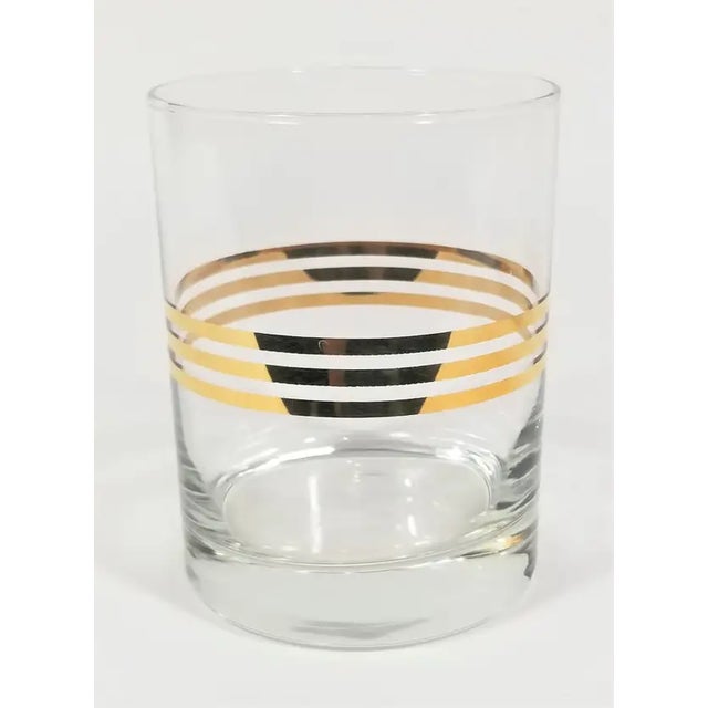 Transparent 1970s Mid Century Double Old Fashioned Glassware Barware For Sale - Image 8 of 9