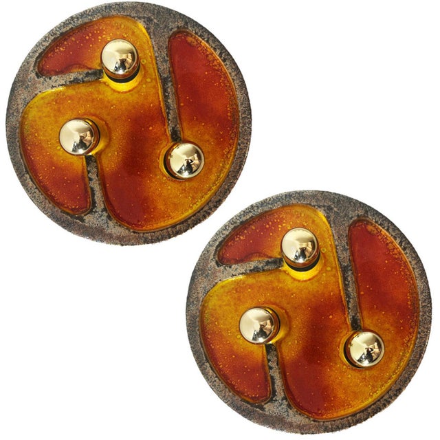Ceramic Large Ceramic Wall Light, Germany, 1970s For Sale - Image 7 of 18