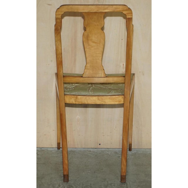 Art Deco Burr Maple Wood Occasional Side Chair For Sale - Image 15 of 17
