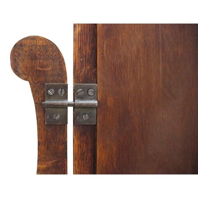 1920s Rj Horner Carved Oak Cheval Dressing Mirror C1920 For Sale - Image 5 of 14