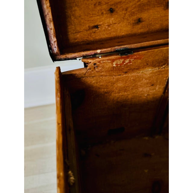 Antique Jenny Lind Steamer Trunk- Chest For Sale - Image 6 of 12