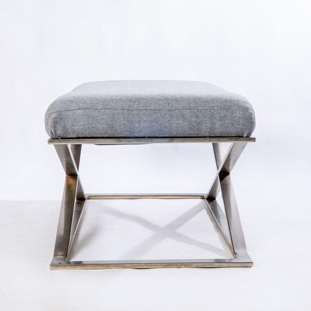 Mid-Century Chrome X-Base Bench For Sale - Image 10 of 15