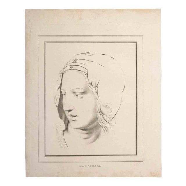 Thomas Holloway, Portrait After Raphael, Original Etching, 1810 For Sale
