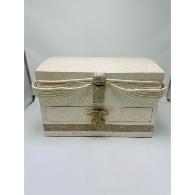 Large Midcentury Modern Tessellated Jewelry Box For Sale - Image 4 of 8