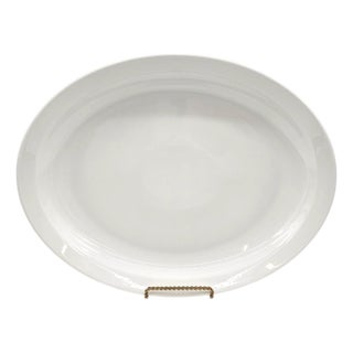 Tognana Porcellane Italian White Oval Ceramic Serving Platter – Minimalist Italian Tableware For Sale