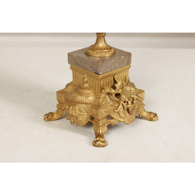Brevettato Italian Pair of Marble and Gilt Bronze Candelabra For Sale In Philadelphia - Image 6 of 12