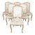 Set 6 Light Beechwood Louis XV Style Carved Dining Side Chairs For Sale