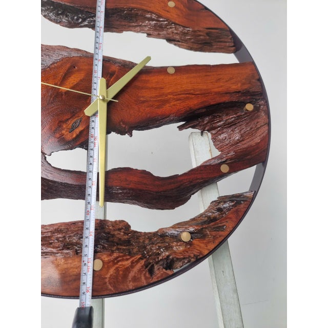 Flow of Time – One-of-a-Kind Handcrafted Driftwood Wall Clock Sculpture For Sale - Image 14 of 18