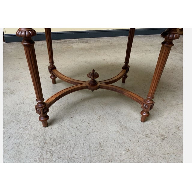Wood Antique Art Nouveau Coffee Table in Walnut, 1890s For Sale - Image 7 of 8
