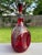 1930s Bohemian 10" Ruby Red Decanter Victorian Sterling Silver Overlay For Sale - Image 6 of 11