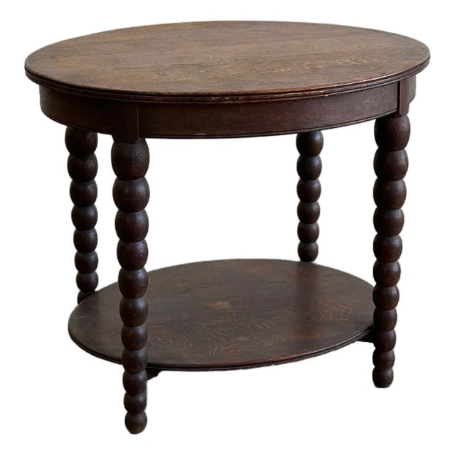 Vintage Bobbin Leg Side Table For Sale