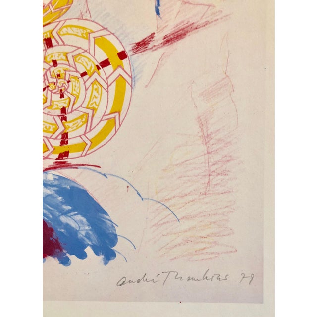 This one is titled "Pissnake" It depicts a nude woman with a Niki de Saint Phalle style coiled snake. in pink, blue, red...