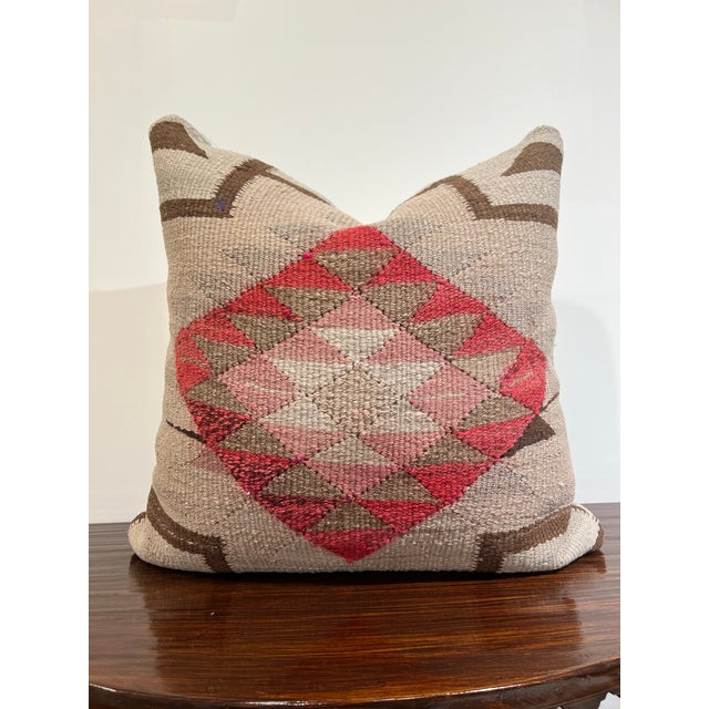 Infuse your space with artisan charm and vintage warmth with this one-of-a-kind 23x23 decorative pillow, hand-sewn from an...