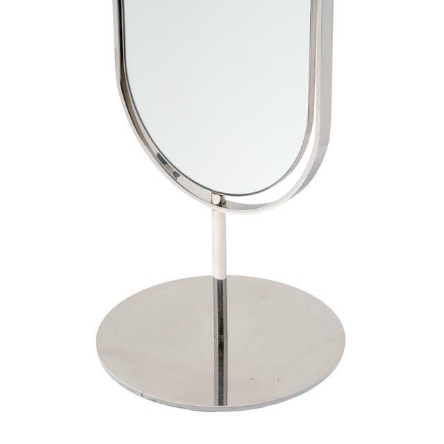 Modernist, French Psyche Mirror, Chrome, Circa 1970 For Sale - Image 9 of 9