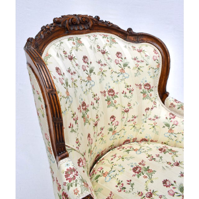 Wood French Louis XV 19th C. Bergere Chairs For Sale - Image 7 of 12