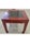 Chinese Antique Chinese Red Painted Side Table With Inset Slate Stone Top For Sale - Image 3 of 11