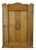 Antique Arts & Crafts Neoclassical Oak Apothecary Hanging Medicine Cabinet Curio For Sale