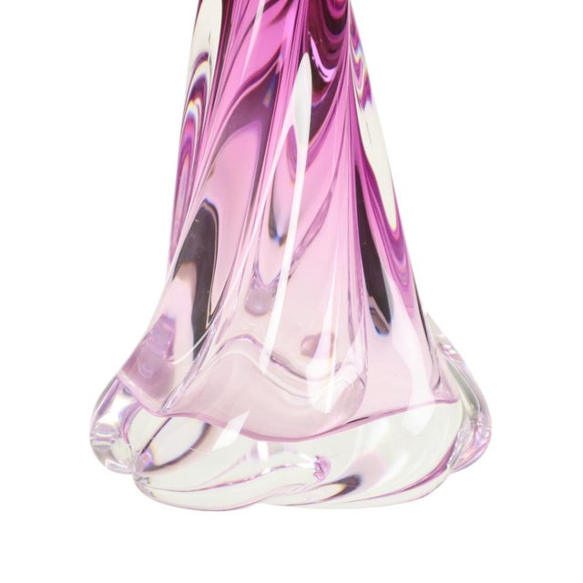 Purple Crystal Table Lamp from Val Saint Lambert, 1960s For Sale - Image 9 of 15