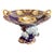Limoges France Cobalt Blue Gold Fish Pedestal Compote Sèvres-Style Centerpiece Bowl For Sale