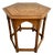 Vintage Hexagonal Traditional Side Table With Burl Wood Top For Sale