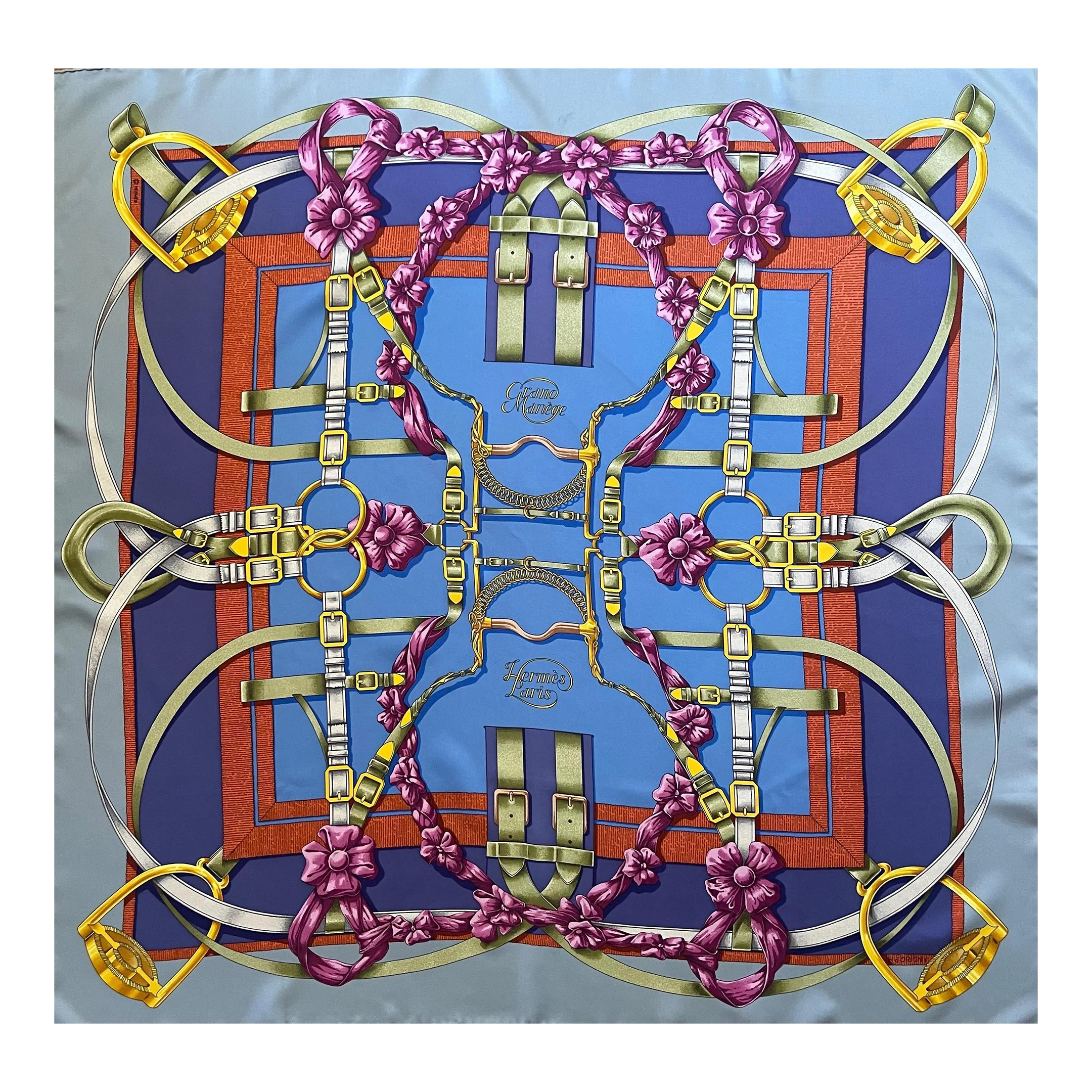 Hermès Scarf “Grand Manège” 1990 | Chairish