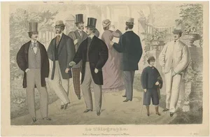 Males in Costume, 1864, Paper