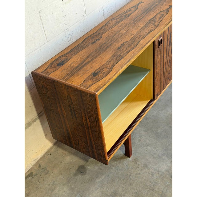 Rosewood Low Credenza Sideboard in Style of Ladoga Erik Wortz Sweden Mid-Century Modern 1960s For Sale - Image 9 of 9