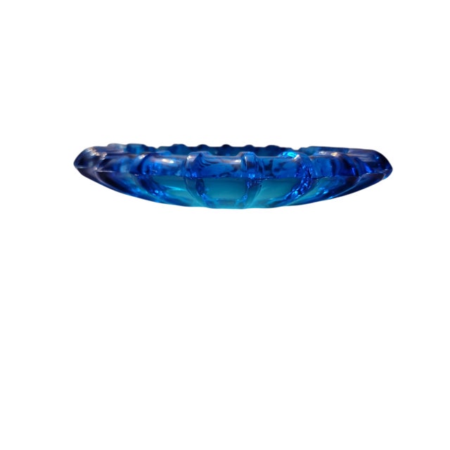 1960's Fostoria Blue Ashtray For Sale In Dallas - Image 6 of 8