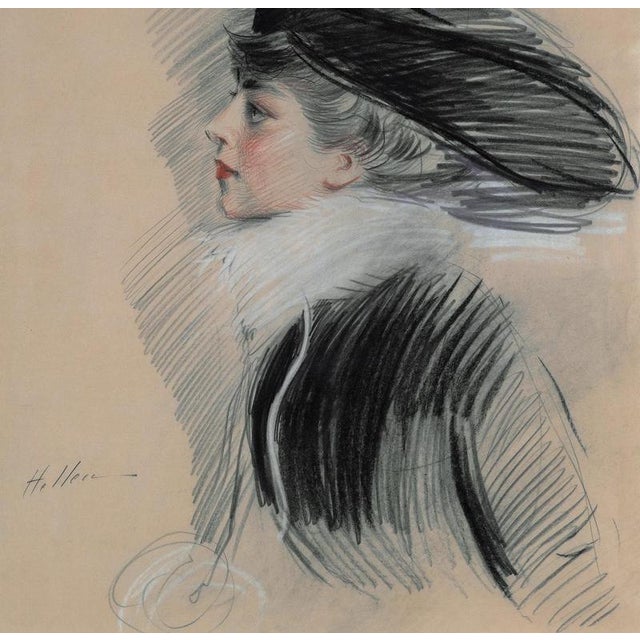After Paul César Helleu, Portrait of Belle Da Costa Greene, Serigraph For Sale - Image 3 of 4