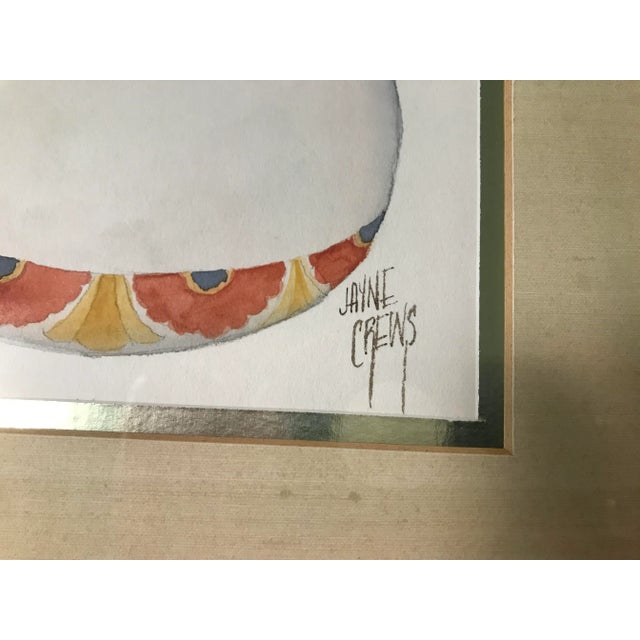Illustration Vintage Hand Painted Watercolor by Jayne Crews For Sale - Image 3 of 5