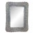 Vintage Small Whitewashed Wicker Mirror With Distressed Finish For Sale
