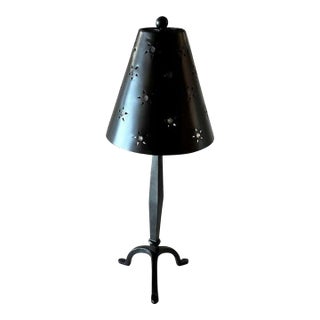 Black Small Star Table Lamp With Broken Glass Reflection For Sale