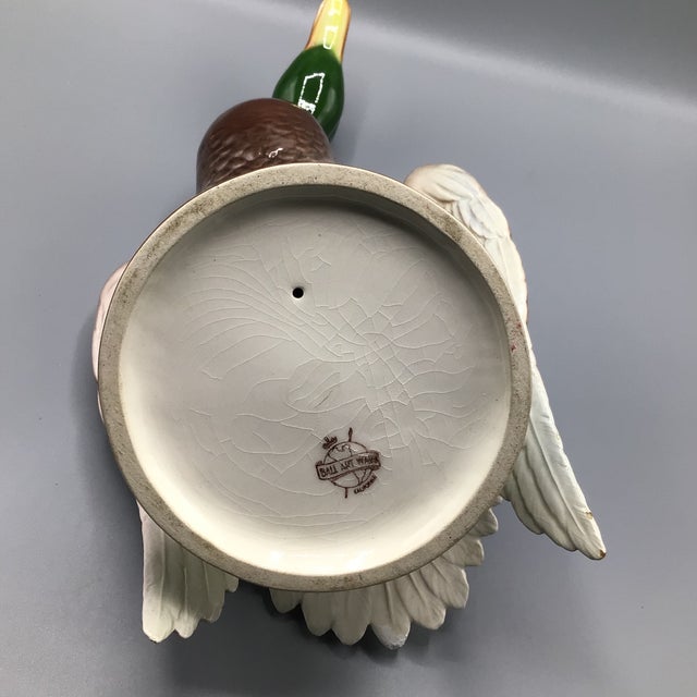 Vintage Ball Art Ware Pottery Mallard Duck For Sale - Image 9 of 12