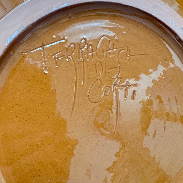 F F Griffi Corsica Terracotta 16" Platter For Sale - Image 10 of 10