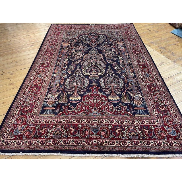 Original Middle Eastern rug Kashmar | Knot density: Hand-knotted | Pattern: Floral design | Size: 300×200 cm | Material:...