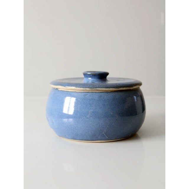 Vintage Studio Pottery Bowl With Lid For Sale - Image 4 of 10