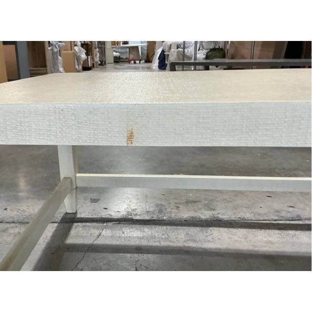 Made Goods Made Goods Faux Shagreen Off White Coffee Table For Sale - Image 4 of 5