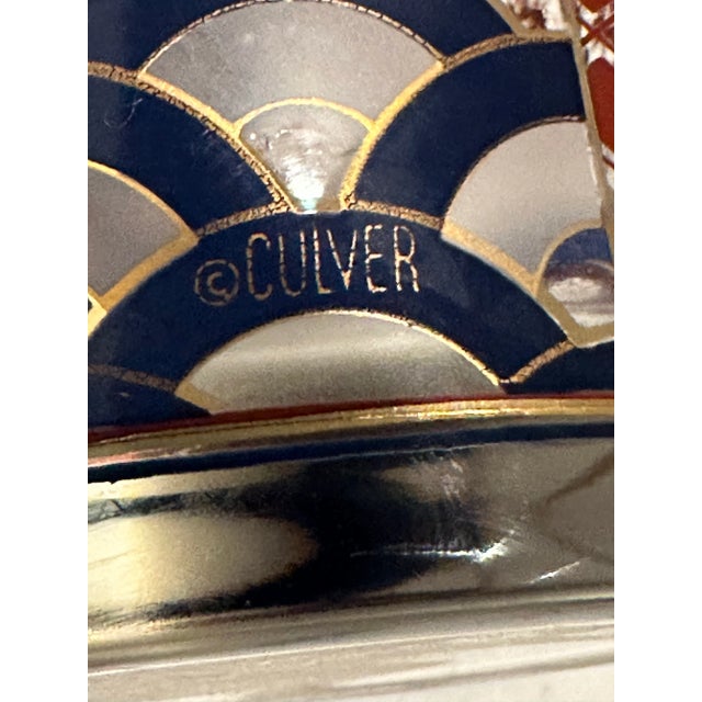1960s MCM Culver Imari Double Old Fashion Glasses Set of 6 For Sale - Image 5 of 5